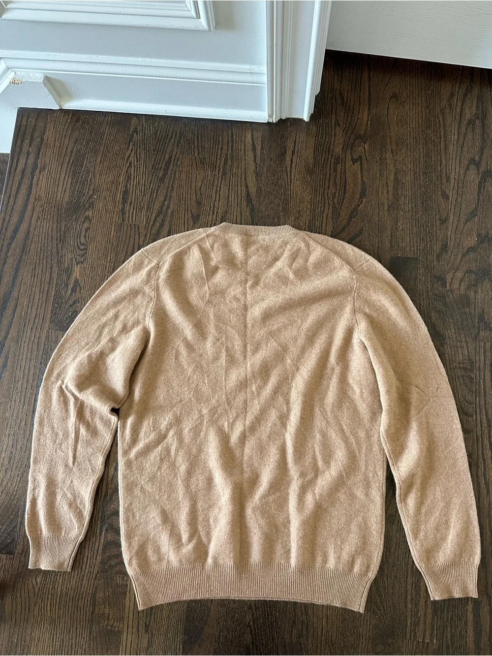 Club Room 100% 2-ply Cashmere V-Neck Sweater Men’s Large Camel Beige